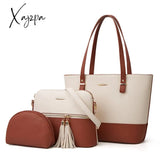 Xajzpa - Women’s Handbag Shoulder Bag 3 Pieces Set Messenger Hand Wallet Ladies Designer Luxury