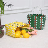 Xajzpa - Women’s Handbags Woven Luxury Tote Handmade Plastic Summer Beach Shopping Bag Designer