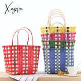 Xajzpa - Women’s Handbags Woven Luxury Tote Handmade Plastic Summer Beach Shopping Bag Designer