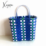 Xajzpa - Women’s Handbags Woven Luxury Tote Handmade Plastic Summer Beach Shopping Bag Designer