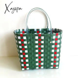 Xajzpa - Women’s Handbags Woven Luxury Tote Handmade Plastic Summer Beach Shopping Bag Designer