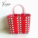 Xajzpa - Women’s Handbags Woven Luxury Tote Handmade Plastic Summer Beach Shopping Bag Designer