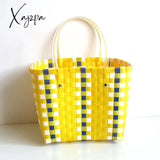 Xajzpa - Women’s Handbags Woven Luxury Tote Handmade Plastic Summer Beach Shopping Bag Designer