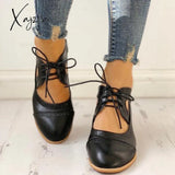 Xajzpa - Women’s Lace Up Vintage Oxfords Shoes Sandals