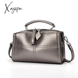 Xajzpa - Women’s Luxury Designer Handbag Female Pu Leather Shoulder Bags Boston 2 Straps Sling