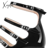 Xajzpa - Women’s New Spring And Autumn Casual High Heels Sexy Thick Sole Mary Jane Shoes Black