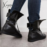 Xajzpa - Women’s Open Toe Ankle Boots Fashion Flat Booties Zip Up