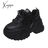 Xajzpa - Women’s Pink Chunky Sneakers Breathable Platform Sports Shoes Woman Lace Up Thick Sole