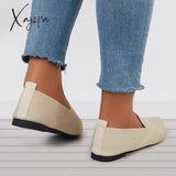 Xajzpa - Women’s Pointed Toe Soft Knit Slip On Flats Breathable Loafers Shoes