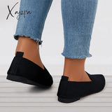 Xajzpa - Women’s Pointed Toe Soft Knit Slip On Flats Breathable Loafers Shoes