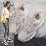 Xajzpa - Women’s Running Shoes Comfortable Warm Sneakers Fashion Thick Bottom Vulcanized