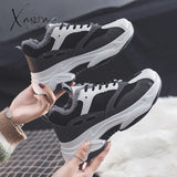 Xajzpa - Women’s Running Shoes Comfortable Warm Sneakers Fashion Thick Bottom Vulcanized