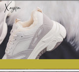 Xajzpa - Women’s Running Shoes Comfortable Warm Sneakers Fashion Thick Bottom Vulcanized