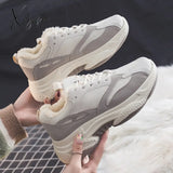 Xajzpa - Women’s Running Shoes Comfortable Warm Sneakers Fashion Thick Bottom Vulcanized