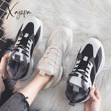 Xajzpa - Women’s Running Shoes Comfortable Warm Sneakers Fashion Thick Bottom Vulcanized