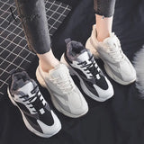 Xajzpa - Women’s Running Shoes Comfortable Warm Sneakers Fashion Thick Bottom Vulcanized