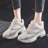 Xajzpa - Women’s Running Shoes Comfortable Warm Sneakers Fashion Thick Bottom Vulcanized