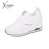 Xajzpa - Women’s Shoes Summer Hidden Heel Wedges White Pink Sneakers Female Platform Breathable