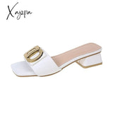 Xajzpa - Women’s Slippers Summer Women Sandals Fashion Leather Woven Outdoor Casual Open Toe