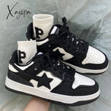 Xajzpa - Women's Sneakers Fashion 2023 Fall New Pattern Lace Up Platform Vulcanized Shoes Brand Design Casual Couples Street Canvas Shoes