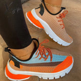 Xajzpa - Women’s Sneakers Free Shipping Ladies Sport Shoes Autumn Mix Color Knitted Fabric 35-43