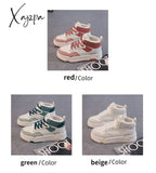 Xajzpa - Women’s Sports Shoes Sneakers High Top Tennis Female Fashion Trainers Woman White Green
