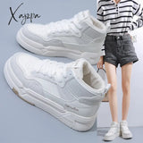 Xajzpa - Women’s Sports Shoes Sneakers High Top Tennis Female Fashion Trainers Woman White Green