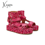 Xajzpa - Womens Summer Sandals Vintage Graffiti Platforms