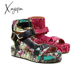 Xajzpa - Womens Summer Sandals Vintage Graffiti Platforms