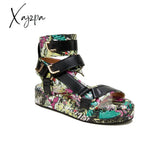 Xajzpa - Womens Summer Sandals Vintage Graffiti Platforms