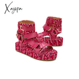 Xajzpa - Womens Summer Sandals Vintage Graffiti Platforms