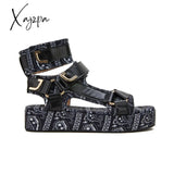 Xajzpa - Womens Summer Sandals Vintage Graffiti Platforms