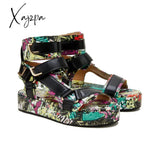 Xajzpa - Womens Summer Sandals Vintage Graffiti Platforms