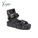 Xajzpa - Womens Summer Sandals Vintage Graffiti Platforms