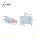 Xajzpa - Women’s Tulip Flowers Pouch Ins Large Capacity Travel Cosmetic Bag Corduroy Zipper