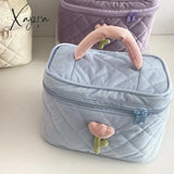 Xajzpa - Women’s Tulip Flowers Pouch Ins Large Capacity Travel Cosmetic Bag Corduroy Zipper