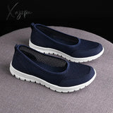 Xajzpa - Women’s Vulcanized Shoes Fashion Light Breathable Mesh Walking Flat Women Casual