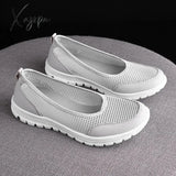 Xajzpa - Women’s Vulcanized Shoes Fashion Light Breathable Mesh Walking Flat Women Casual