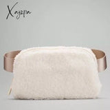 Xajzpa - Women’s Waist Bag And Adjustable Belt Fashion Running Walking White Velvet