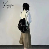 Xajzpa - Y2K Backpack For Women Star Print Large Capacity Black White Shoulder Bag Harajuku Style