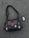 Y2K Vintage Crossbody Bag High Quality Pu Leather Shoulder Tote Women’s Hip Hop Messenger Large