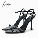 Za Fashion Pointed Toe Shoes Woman’s Sandals 2023 Elegant Thin Heeled Female High Heels Ladies