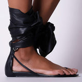 Xajzpa - Women's Sandals Strappy Flip Flop Sandals Summer Ankle Wrap Flat Sandals