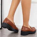 Xajzpa - Women Comfy Round Toe Platform Loafers