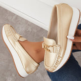 Xajzpa - Women Casual Platform Loafers Slip on Boots Flat Boat Shoes Imily Bela