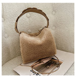 Xajzpa - Fashion Fluffy Plush Handbag Chain Crossbody Bag Casual Versatile Shoulder Bag & Purse