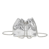 Xajzpa - Mini Crocodile Embossed Bucket Bag Drawstring Crossbody Bag Shoulder Bag & Purse for Women