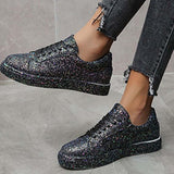 Xajzpa - Black Casual Patchwork Round Out Door Shoes