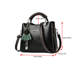 Xajzpa - Women's Elegant Satchel Tote Bag Doll Pattern Shoulder Bag Stylish Handbag Crossbody Bag with Removable Straps