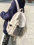 Olivia Mark - Minimalist Mesh & String Decor Backpack  - Women Backpacks